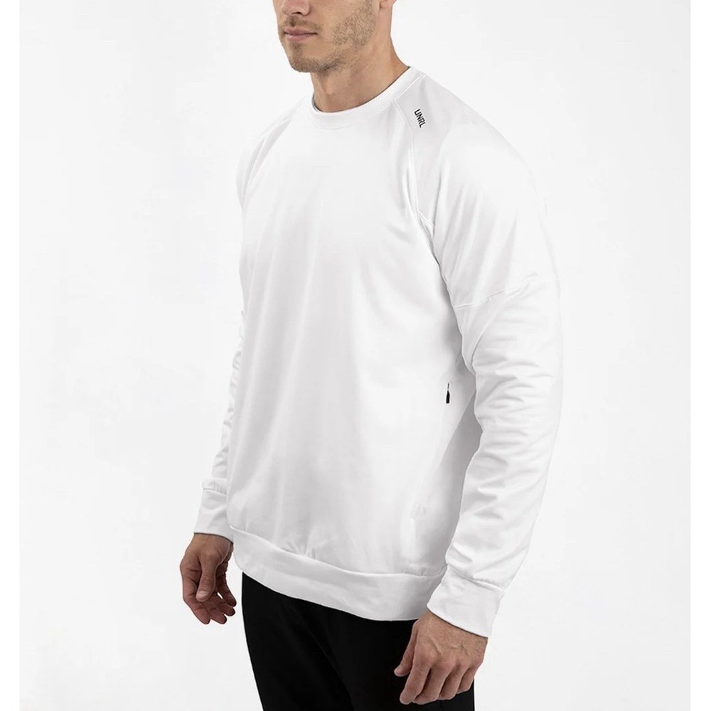 UNRL Crossover Crewneck White Men's L Stretch‎ Performance Sports Gym